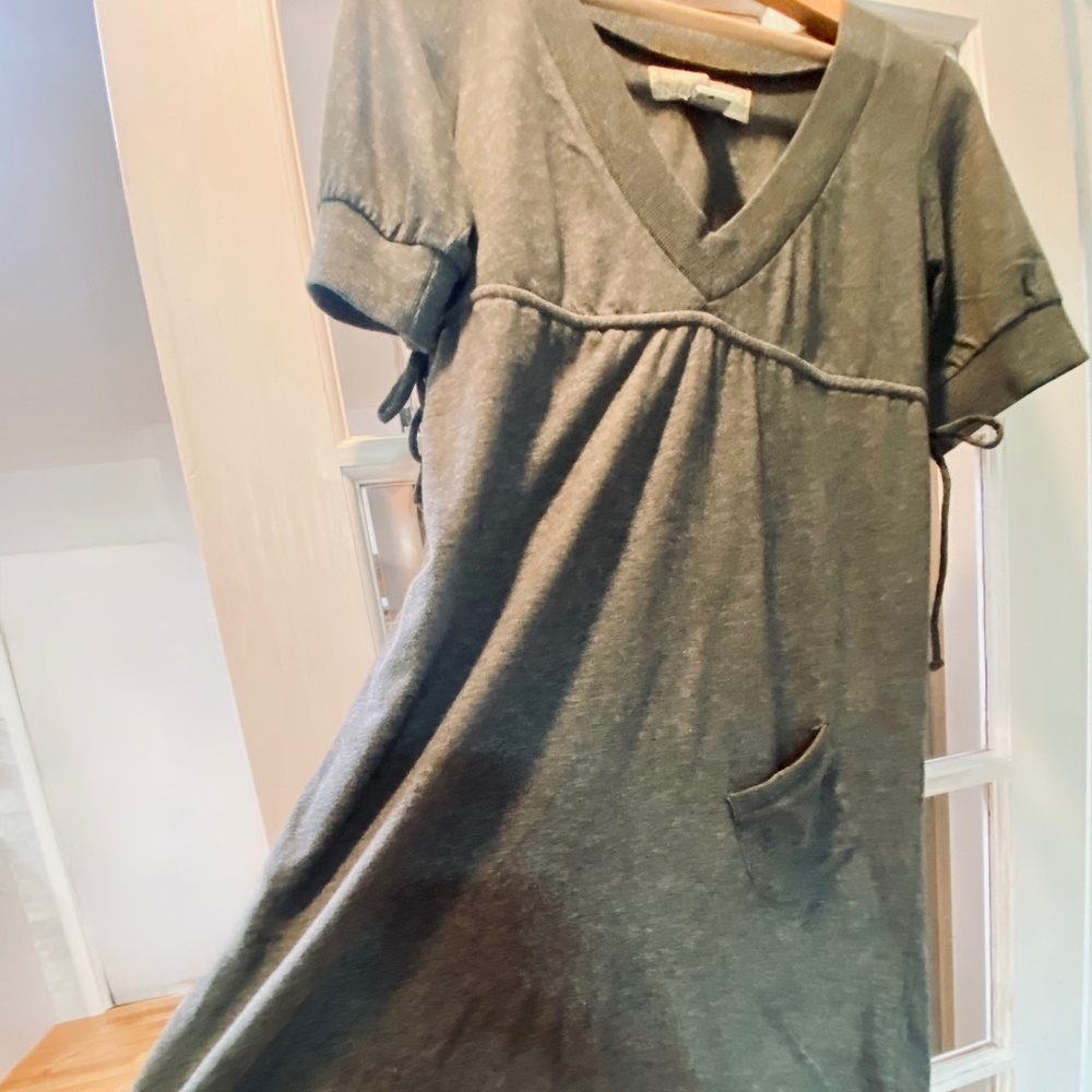 Billabong Vintage T-Shirt MiniDress with Pocket - Grey, Size M